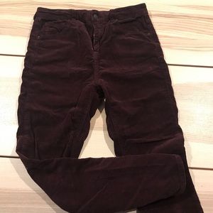 Topshop Jamie Corduroy skinny pants burgundy
